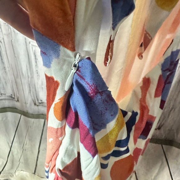 PORTRAIT OF AN ARTIST MIDI DRESS ORANGE - Picture 9 of 10